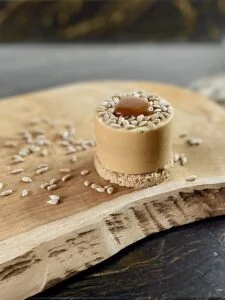 Gamme Olympique - Entremet individuel Caramel Vanille Graine de tournesol